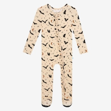 Posh Peanut Spooky Bats Zippered Footie Pajamas