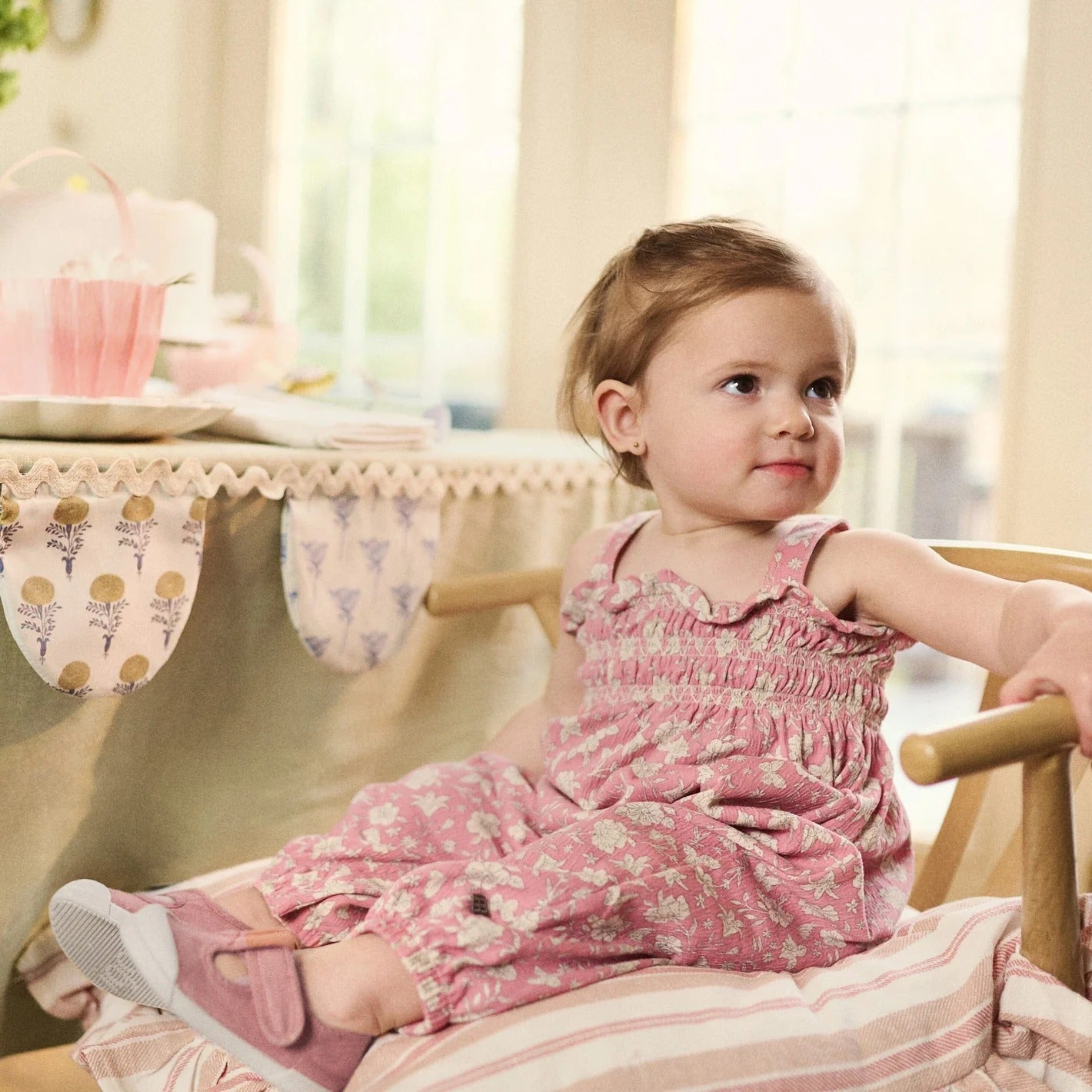 2-Pack Baby Girls Pink Flower Zip Front Viscose Rompers
