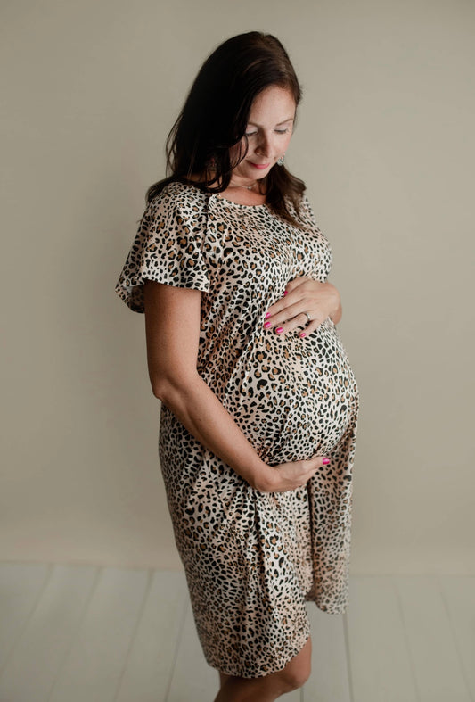 Cheetah Maternity Gown
